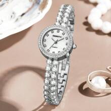 Đồng hồ đeo tay thời trang dành cho nữ với bộ máy thạch anh tinh tế và vẻ ngoài cực kỳ hấp dẫn, thích hợp để đeo hàng ngày hoặc làm quà tặng - Vàng - Xem 2