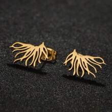 1 对波西米亚小莲花耳环黑色不锈钢植物生命之花耳钉珠宝 - 655 - 查看 12