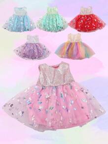 1 pieza Vestido de muñeca - Vestido con falda esponjosa de tul con moño, apto para muñecas American Girl de 18 pulgadas (la muñeca no está incluida), muñecas Reborn de 43 cm, regalo perfecto para niñas, ropa de muñeca, muñeca Reborn, ropa de muñeca Reborn