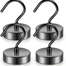 4 paquetes de ganchos magnéticos de uso pesado de 110 lbs de imanes de neodimio súper potentes para colgar, ganchos magnéticos fuertes para cruceros, cortinas, hogar, cocina, trabajo, mejor regalo