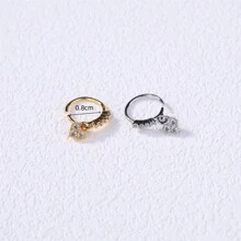 1 件可爱时尚爱心优质设计鼻环穿孔女孩女士礼物珠宝金银 - Nose Ring - 查看 4