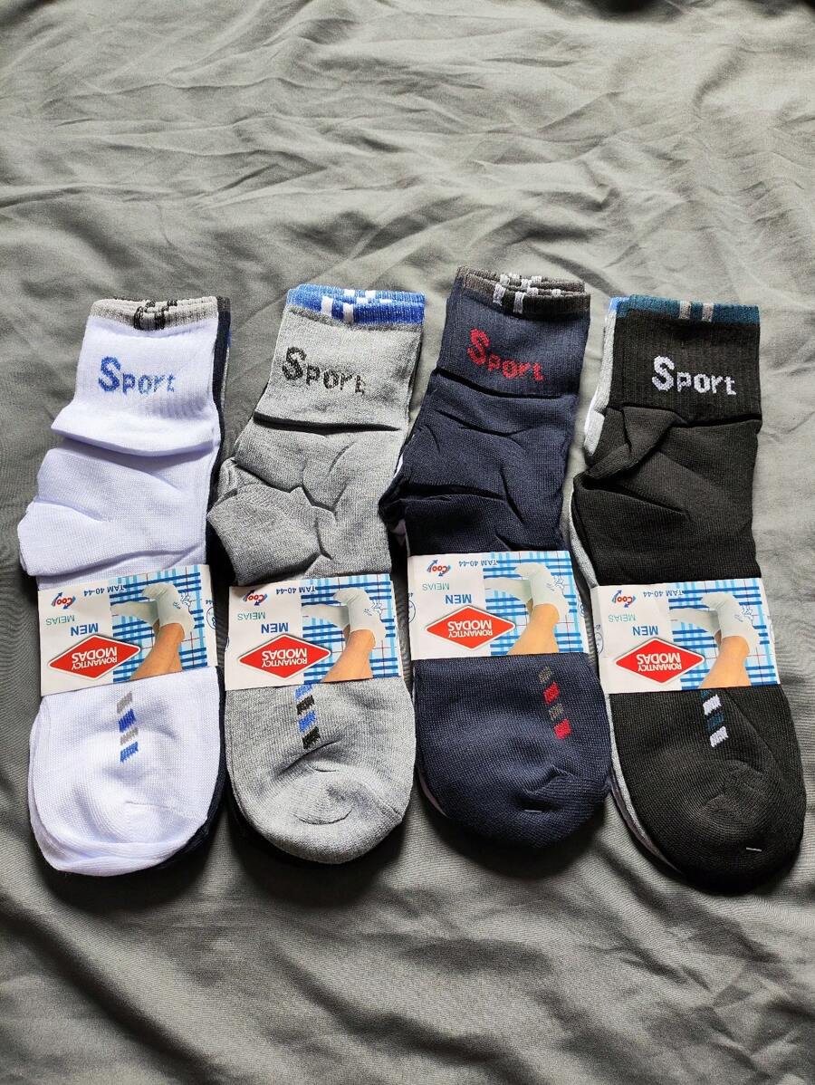 Kit 12 Pairs Of Men's Socks, Good Quality, Great, Long Shaft - 彩色 - 查看 1