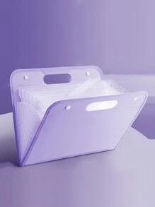 A4 手持式折叠式学生文件夹，有 13 个分区，主题分隔符，用于存放作业、考试、文件和学校用品 - 彩色 - 查看 14