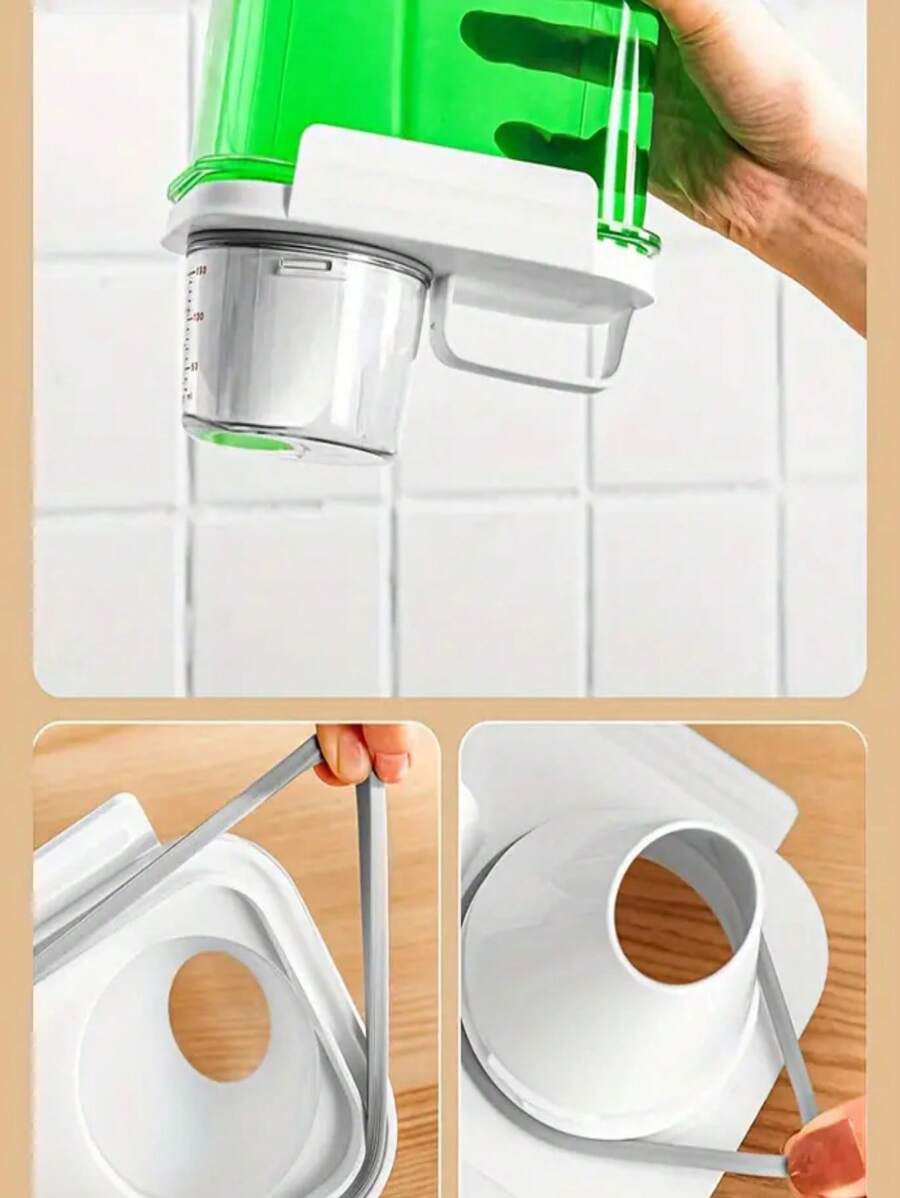 Plastic Detergent Dispenser With Lid LeakProof, Airtight Storage