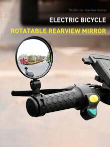 1 szt. Regulowane składane lusterko wsteczne rowerowe wypukłe okrągłe szerokokątne, odblask rowerowy