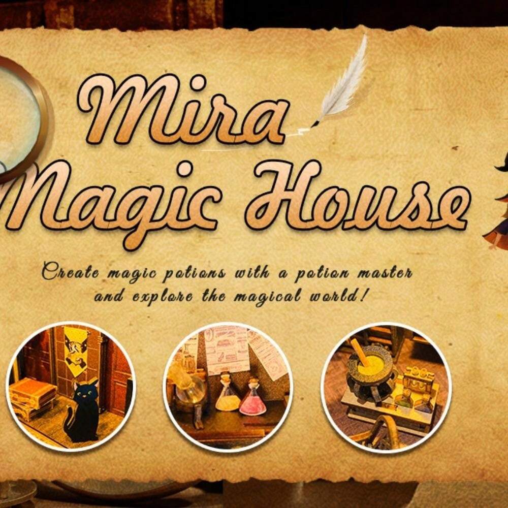 DIY Dollhouse Miniature Book Nook Assemble Kit Magic House Style 3D