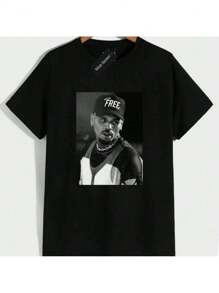 Chris Breezy T-Shirt Hip Hop Tour Shirt Vintage 90s King Of R&B Retro Shirt Blouse Unisex Men Women 100% Cotton Top Premium Streetwear New Arrival Fast Shipping Various Colors!! Plus Size - màu đen - Xem 1
