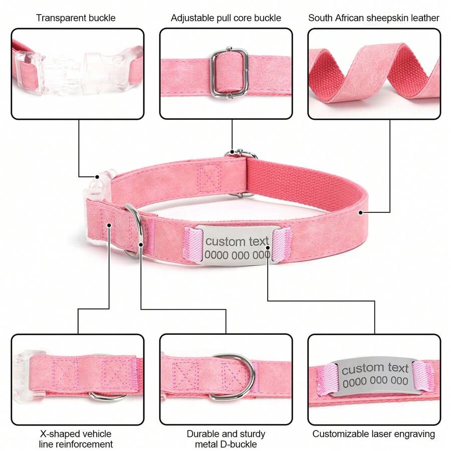 Custom Dog Collar With Metal Buckle Pet Collars Personalized With