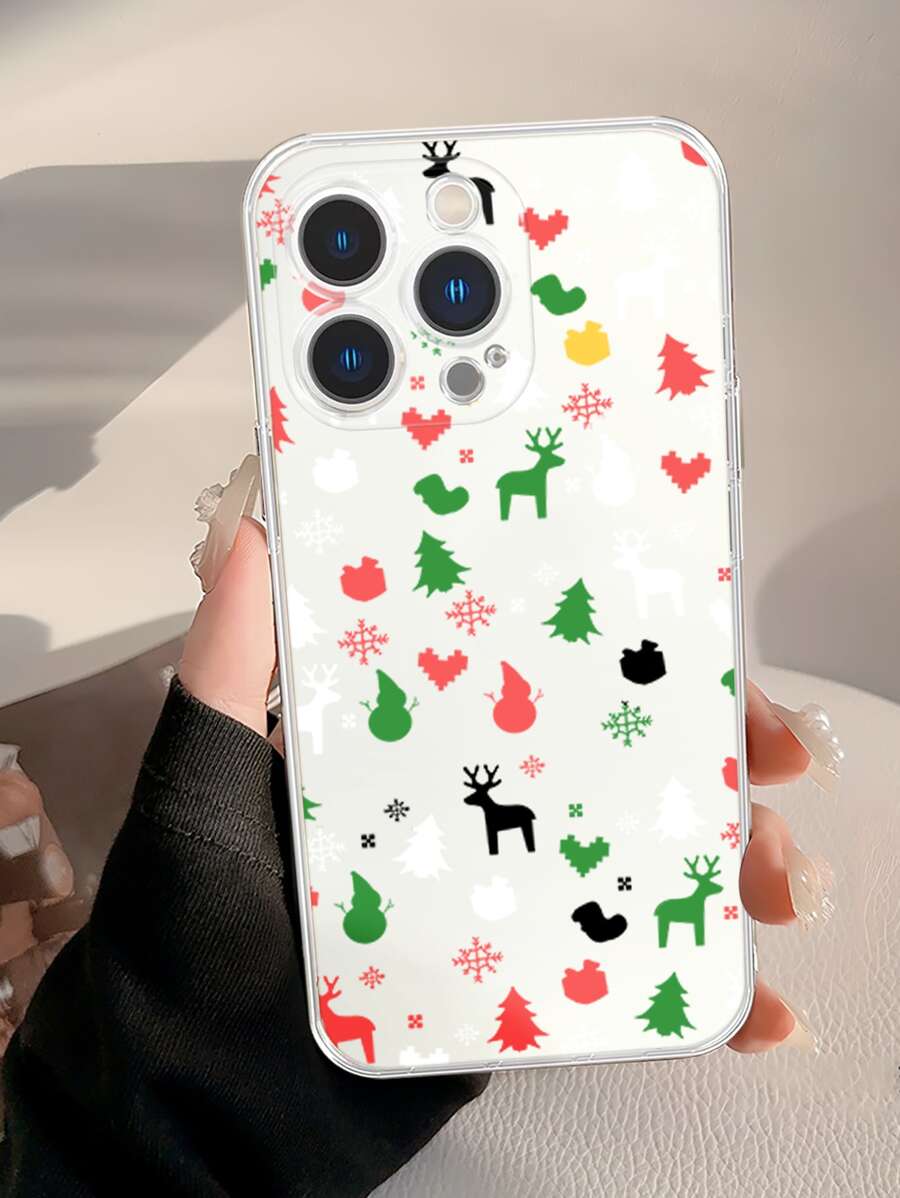 Weihnachten Hirsch-Muster minimalistisches TPU Handyhülle - Verschiedenfarbig - Übersicht 1