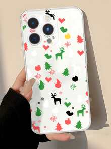 Weihnachten Hirsch-Muster minimalistisches TPU Handyhülle - Verschiedenfarbig - Übersicht 3