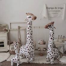 1pc Giraffe Stuffed Animal Giraffe Shaped Throw Pillow Doll Adorable Comforting Companion Soft Doll Plush Toy Home Decoration For Bedroom Living Room