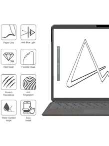 2pcs Matte Anti-Fingerprint Anti-Glare Sensitive Paper-Like Writing Screen Protector Compatible With Samsung Galaxy// Mate Pad/Honor//Redmi/IPad Air Pro 11 13 12.9 9.7inch S7 S8 S9 Plus FE Touch Office Painting Paper-Like Film Soft Film, Not Glass Gift For Birthday, Family, Friends Pad Screen Protector, Pad Accessories