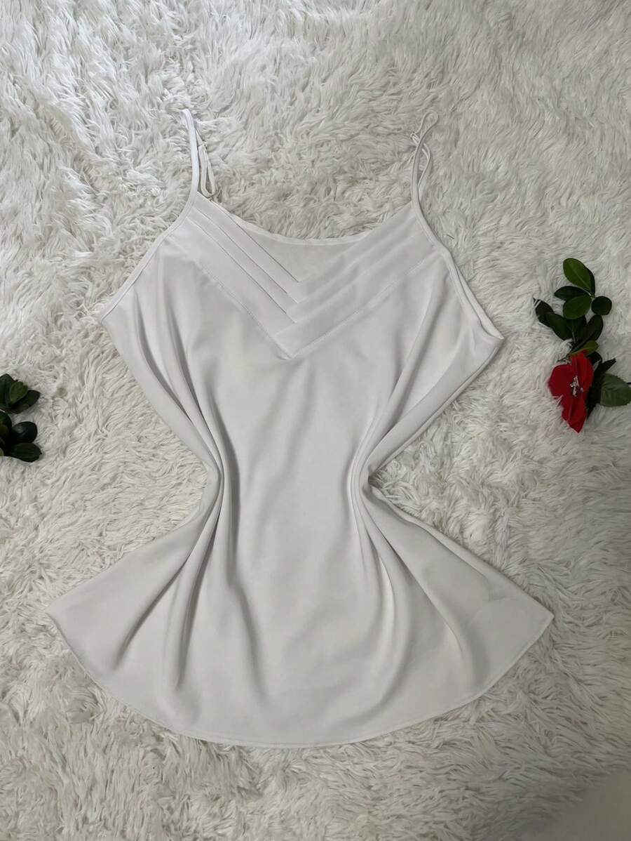 Women's Plus Size Strap Blouse, Trend, Summer, Fashion - trắng - Xem 1