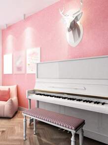 1 miếng giấy dán tường tự dính họa tiết vải lụa giả màu hồng kèm tủ, bàn, ghế, trang trí nền phòng, miếng dán cải tạo, tấm ốp tường bong tróc, giấy dán tường, giấy dán tường, vật dụng trang trí mùa xuân làm mới ngôi nhà của bạn, miếng dán trang trí Rama - Hồng - Xem 8