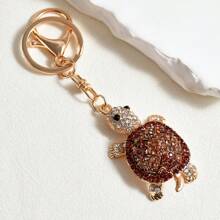 派对 1 件镶有水钻的合金海龟钥匙扣，3d 逼真的海洋动物创意吊坠，适合派对礼物 - 彩色 - 查看 10