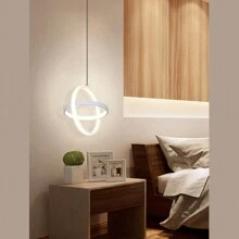 220V 小型现代 LED 吊灯，直径 20CM 圆形 LED 吊灯，黑色硅胶吊灯灯具，吊灯悬挂灯适用于餐厅客厅厨房 - 吊燈 - 查看 12