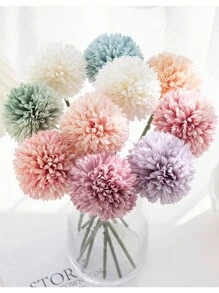 1 件/4 件/8 件人造菊花球花蒲公英绣球花花束礼物送给朋友新娘婚礼花束装饰适用于家庭办公室咖啡馆派对婚礼、假植物、秋季装饰、房间、书桌、花园装饰、房间装饰用品、房间装饰 - 彩色 - 查看 11