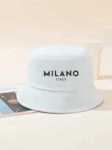 2 Packs Of Colorful Unisex MILANO Letter Pattern Couple Bucket Hats, Suitable For Outdoor Travel, Beach Vacation, Sun Protection, Suitable For Festivals And Casual Fashion Matching, Best Holiday Gift Men's Sun Hat Summer Hat, Suitable For Summer Outdoor Activities Such As Hiking And Fishing