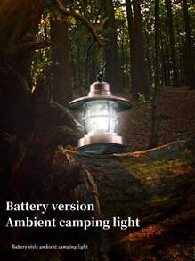 1 đèn cắm trại phong cách cổ điển, đèn khẩn cấp mini cầm tay có móc treo, đèn LED tạo không khí cắm trại ngoài trời, đèn treo cắm trại cầm tay chống nước chạy bằng pin, đèn chiếu sáng ngoài trời cho lối đi, sân, hiên - đèn cắm trại - Xem 6
