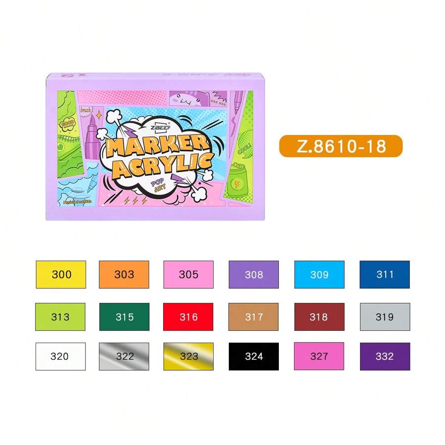 84 Color Acrylic Paint Marker, Fine Tip Soft Head Permanent Acrylic