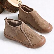 2024 New Anti-Slip Snow Boots For Women, Short Feather Down Padded, Plush Lining, Warm Winter Booties