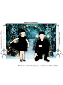 3D Sublimated Fabric Photographic Background Christmas 2.20x1.50 Horizontal - FFF-2195 - View 4