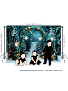 3D Sublimated Fabric Photographic Background Christmas 2.20x1.50 Horizontal - FFF-2195 - View 3