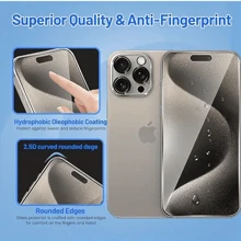 3pcs Apple Series Ultra High Definition Tempered Glass Screen Protectors, Compatible With Iphone 16/16 Plus/16 Pro/16 Pro Max/15/15 Pro/15 Pro Max/15 Plus/14/14 Pro/14 Plus/14 Pro Max/13/13 Pro/13 Mini/13 Pro Max/12/12 Pro/12 Pro Max/12 Mini/11/11 Pro/11 Pro Max/Pro Max, 9H Hardness Anti-Scratch And Anti-Fingerprint - Clear - View 2