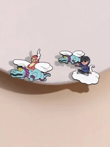 2pcs Creative Character Shaped Golf Metal Hat Clip, Cartoon Personalized Baseball Cap Clip, Novelty Alloy Accessory Suitable For Men & Women Daily Wear