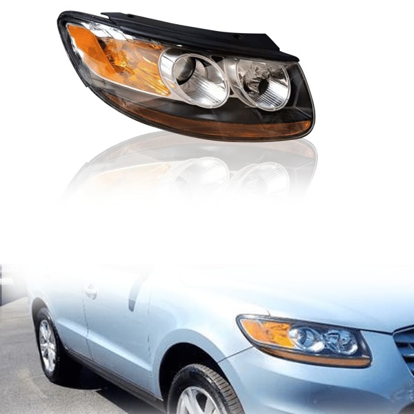 SHZICMY Headlight Headlamp Assembly For 2007 2008 2009 2010 2011 2012 Santa Fe Right Passenger Side New Waterproof