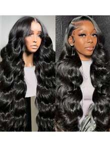 34 Inch 13x4 Body Wave Lace Front Wigs Human Hair For Women 150% Density Lace Front Wigs Human Hair Pre Plucked With Baby Hair Natural Hairline Brazilian Virgin Glueless Human Hair Wigs Wigs For Women Human Hair Wigs (8-34 Inch) - Natural & Black - View 3