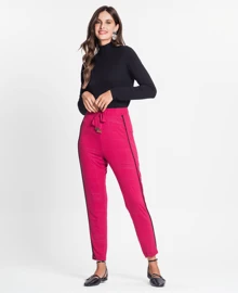 Rovitex Black Ribbed Long Sleeve Blouse - 黑色 - 查看 4