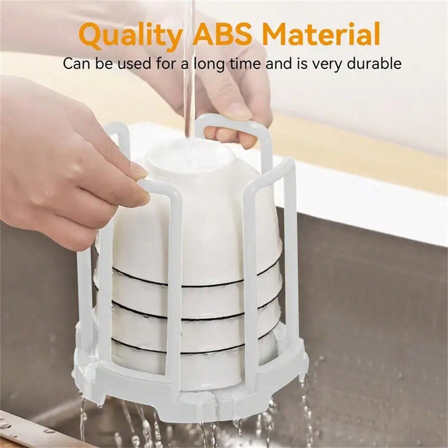 Expandable Kitchen Storage Organizer Rack With Drainage Plastic Dish