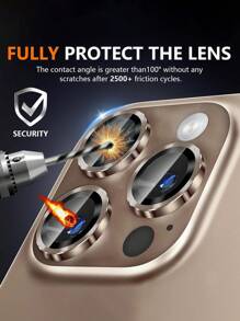 3pcs Camera Lens Protector Film Compatible With Iphone 16 Pro Max/IPhone 16 Pro, Easy Installation, 9H Hardness Tempered Glass Highly Compatible With Iphone 16 Pro Max/IPhone 16 Pro Metal Independent Lens Protection Film Gift For Birthday, Family, Friends Alloy Metal With Tempered Glass Full Cover, Lens Protector, Phone Accessories