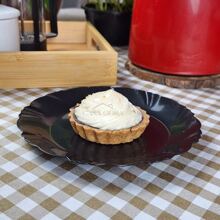 Plastic Petal Dessert Plate Various Colors Kit 10 Units For Dessert Savory Or Sweet Dishes - 黑色 - 查看 7