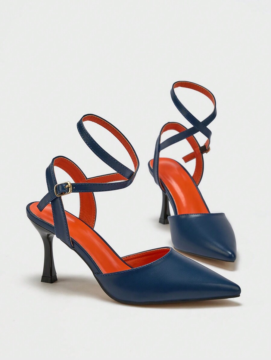 Women's Pointed Toe Thin High Heel CrissCross Strap Daily Office Party