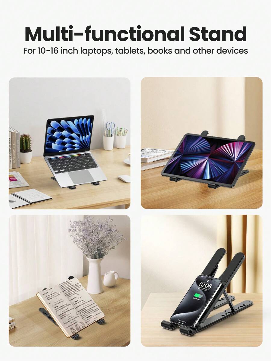 Rocoren Laptop Stand For Air Pro Foldable PC Vertical Notebook Stand