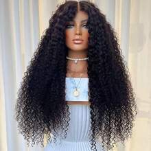 13x6 Lace Front Wigs Human Hair Wigs For  Women 200% Density HD Transparent Jerry Curly Lace Frontal Wigs Human Hair Pre Plucked Bleached Knots  Lace Wigs 22 Inch - 自然色&黑色系 - 查看 4