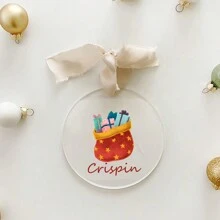 1 件定制名字创意圣诞卡通小礼品装饰亚克力装饰生日礼物圣诞礼物感恩节礼物圣诞雪人亚克力标志装饰派对礼物家人和朋友特别礼物。 - 白色 - 查看 16