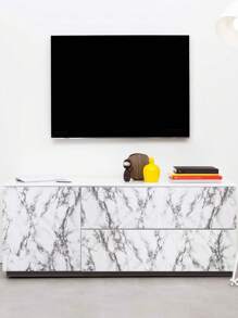 1 Cuộn Giấy dán tường chống thấm nước bằng nhựa PVC vân đá cẩm thạch cho phòng tắm, bàn bếp, mặt bàn bếp Ambry, miếng dán tự dính để trang trí đồ nội thất - Đen và trắng - Xem 7