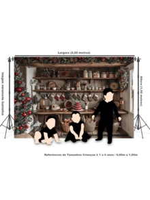 3D Sublimated Fabric Photographic Background Christmas 2.20x1.50 Horizontal - FFF-2274 - 查看 3