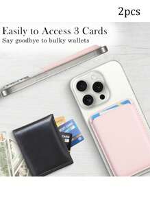 Magnetic Wallet Phone With Mag Safe Wallet Accessories For Phone 16 15 14 13 12 Pro/Pro Max/Plus/Mini Safe Case Series Card Holder Wallet Business Card Holder Credit Card Holder Women For Women For Men Card Wallet Magsafe Wallet