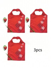 Reusable Shopping Bag, Creative Fruit Shopping Shoulder Bag, Foldable Strawberry Shaped Shopping Tote Bag, Suitable For Shopping, Travel And Office, Kitchen Storage And Organization, Kitchen Accessories, And Cute Strawberry Wallet - Multicolor - View 19