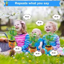 Dancing Talking Cactus Toy, Mimicking Recording Toy Repeats What You Say, Singing 120 Songs Toddler Toys Gifts For Christmas Stocking Stuffers For Kids