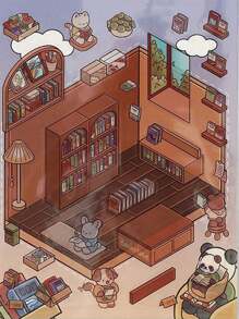 Self-Made Library, Sunshine Greenhouse Infeel.Me Open Series PET Stickers Cute Cartoon Planner DIY Scenery Decor Stickers - Multicolor - View 12