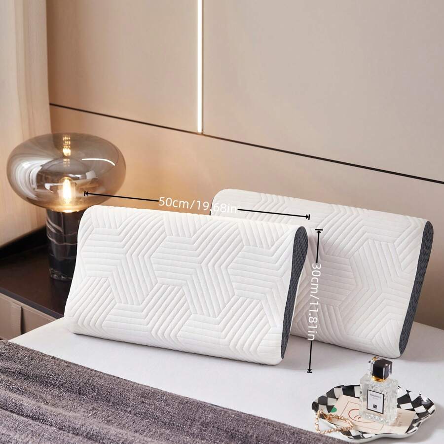 Memory Foam Bed Pillow For Sleeping, Ergonomic Cervical Contour Neck