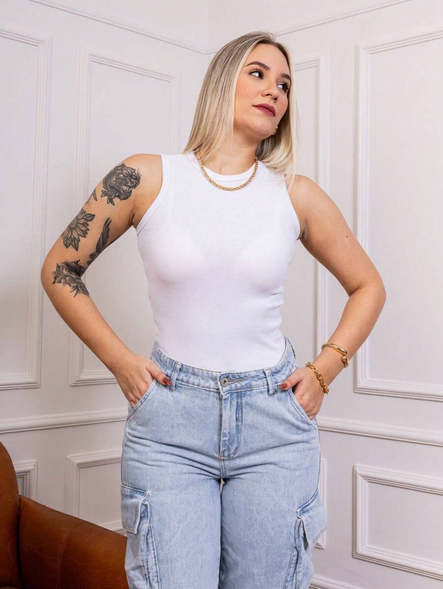 Women Tops - 白色 - 查看 1