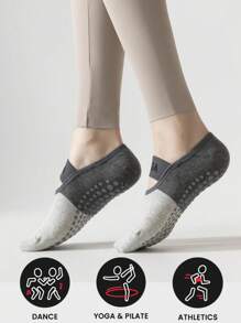 瑜伽袜 女士普拉提防滑袜 室内防滑袜 防滑袜 - 灰色 - 查看 7