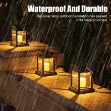 2pcs Solar Lights, Solar Courtyard Decorations, Solar Christmas Decorations, IP44 Waterproof Solar Lights, Garden Outdoor Hanging Decorations, Halloween Decorations, Commercial Light