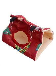 冬季保暖鸟巢屋 - 悬挂吊床天鹅绒棚屋笼子毛绒蓬松鸟窝睡床毛绒绒适用于非洲灰凤头鹦鹉和其他鹦鹉 - 彩色 - 查看 21